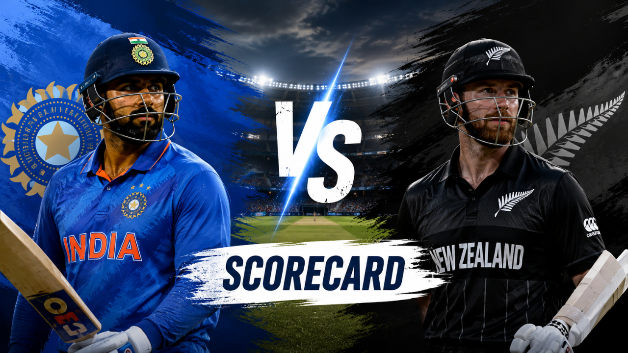 India National Cricket Team vs New Zealand National Cricket Team Match Scorecard